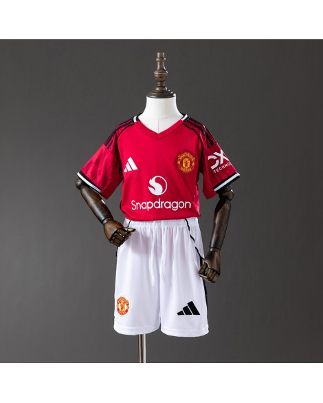 Maillot domicile de Manchester United pour la saison 25/26 (Maillot + Short) - Enfant