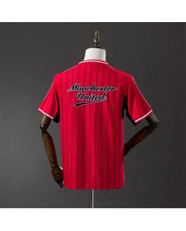 Maillot baseball Manchester United 25/26 US Pack – rouge à boutons intégral