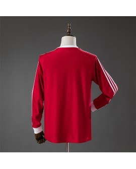 T-shirt rouge à manches longues icône tribune Manchester United