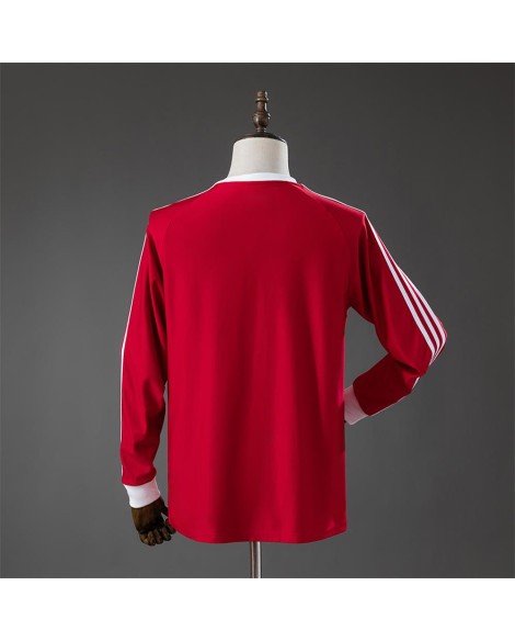 T-shirt rouge à manches longues icône tribune Manchester United