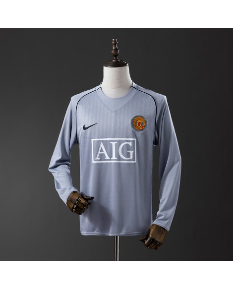 Maillot gardien rétro Manchester United 2007 - gris manches longues