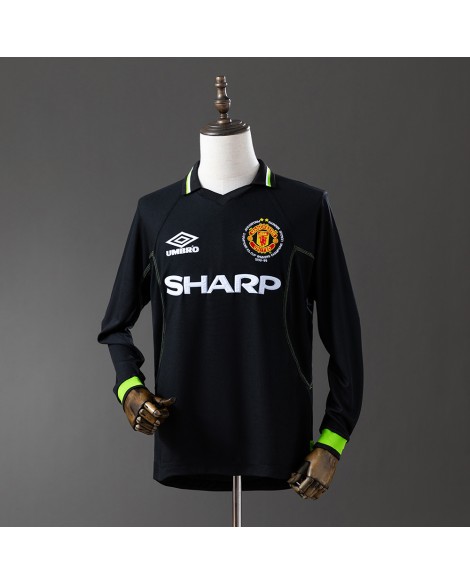 Maillot second extérieur rétro Manchester United 98/99 Ligue des champions manches longues