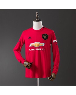 Maillot domicile rétro Manchester United 19/20 manches longues