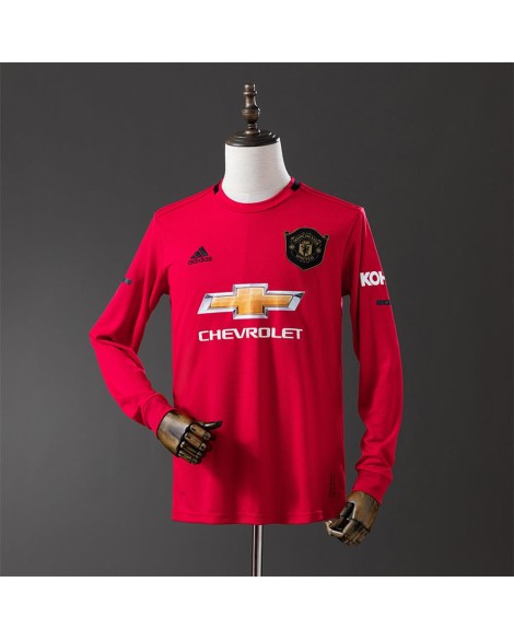 Maillot domicile rétro Manchester United 19/20 manches longues