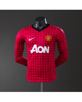 Maillot rétro domicile manches longues Manchester United 12/13 - Player