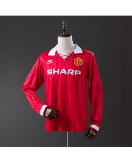 Maillot vintage manches longues domicile Manchester United 1992/1994