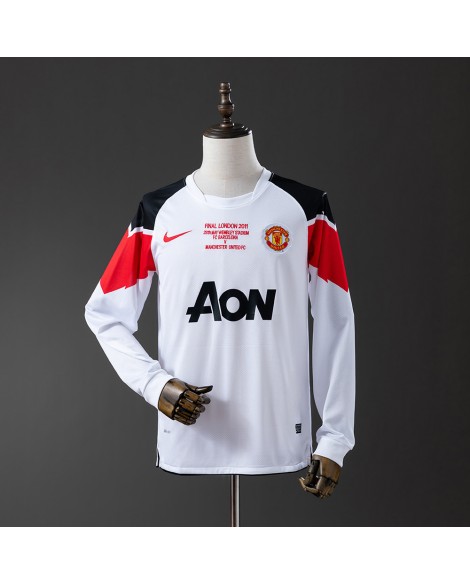 Maillot extérieur rétro manches longues Manchester United 10/11