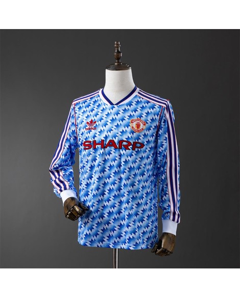 Maillot vintage manches longues extérieur Manchester United 1990/1992