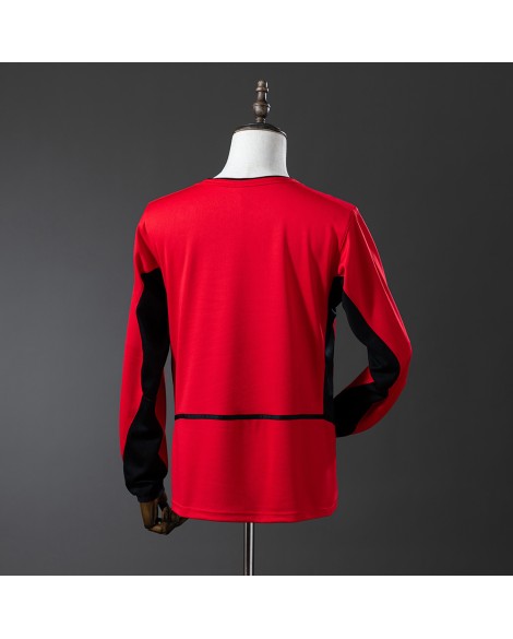 Maillot rétro domicile manches longues Manchester United 02/04