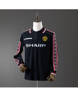 Maillot rétro manches longues noir Manchester United 1998/99