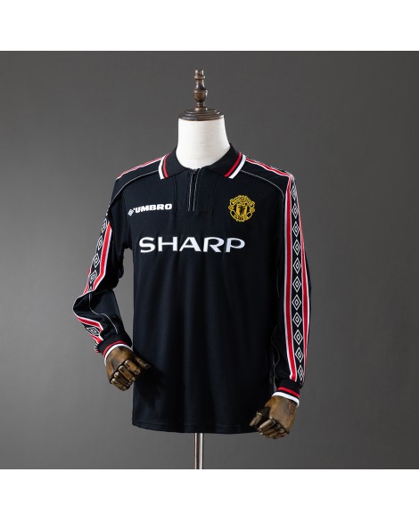 Maillot rétro manches longues noir Manchester United 1998/99