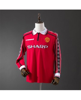 Maillot rétro domicile manches longues Manchester United 98/99