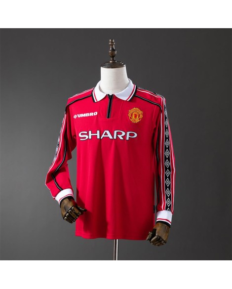 Maillot rétro domicile manches longues Manchester United 98/99