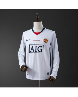 Maillot rétro extérieur manches longues Manchester United 08/09 version Ligue des Champions