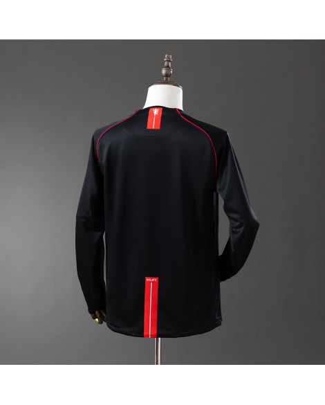 Maillot rétro noir manches longues Manchester United 07/08