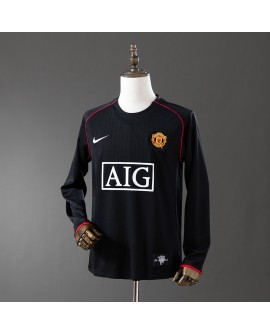Maillot rétro noir manches longues Manchester United 07/08