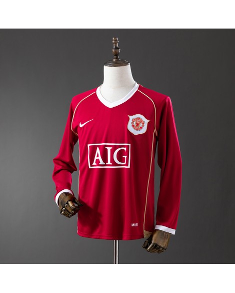 Maillot rétro domicile manches longues Manchester United 06/07