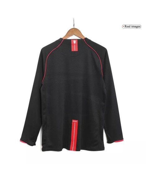 Maillot extérieur rétro Manchester United 2007/08 - Manches longues