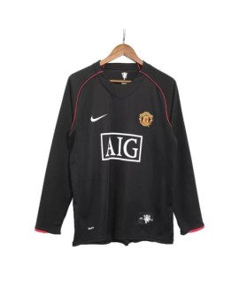 Maillot extérieur rétro Manchester United 2007/08 - Manches longues