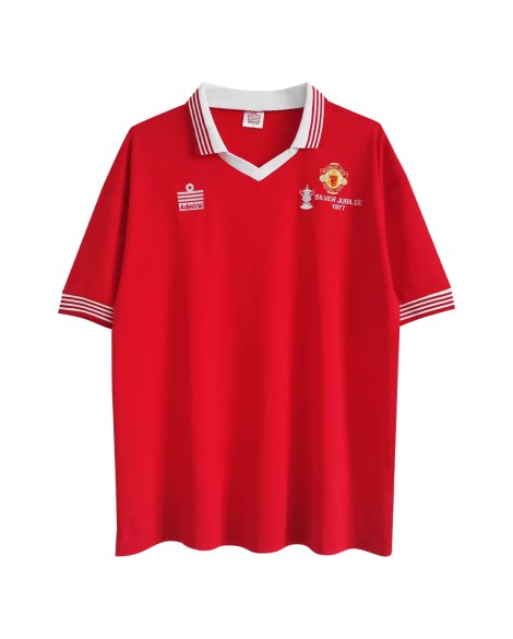 Maillot domicile Manchester United rétro 1977 par l'amiral