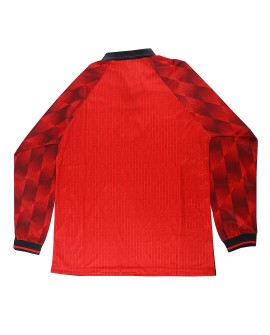 Manchester United Maillot Domicile Rétro 1996/97 Par - Manches Longues