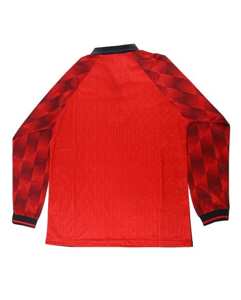 Manchester United Maillot Domicile Rétro 1996/97 Par - Manches Longues