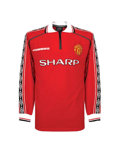Manchester United Maillot Domicile Rétro 1998/99 Par - Manches Longues Manchester United Maillot Domicile Rétro 1998/99 Par - Manches Longues