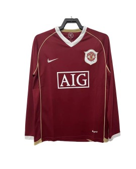 Manchester United Maillot Domicile Rétro 2006/07 Par - Manches Longues