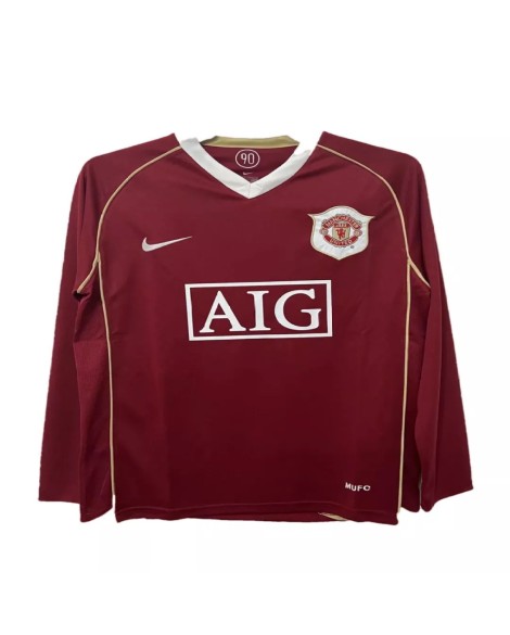 Maillot Manchester United 2006/07 Domicile Rétro - Manches Longues