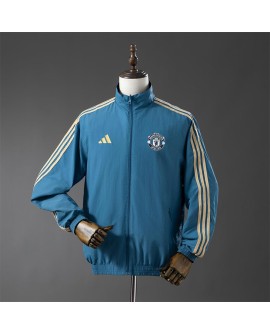 Veste imperméable réversible Manchester United - Bleu / Noir