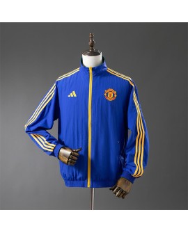 Veste imperméable réversible Manchester United - Bleu / Vert militaire