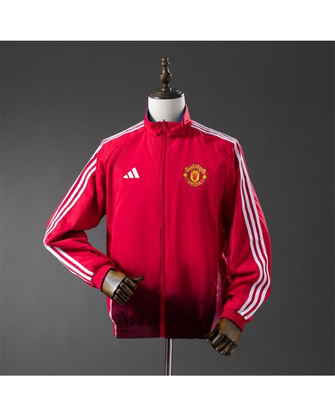 Veste imperméable réversible Manchester United - Noir / Rouge
