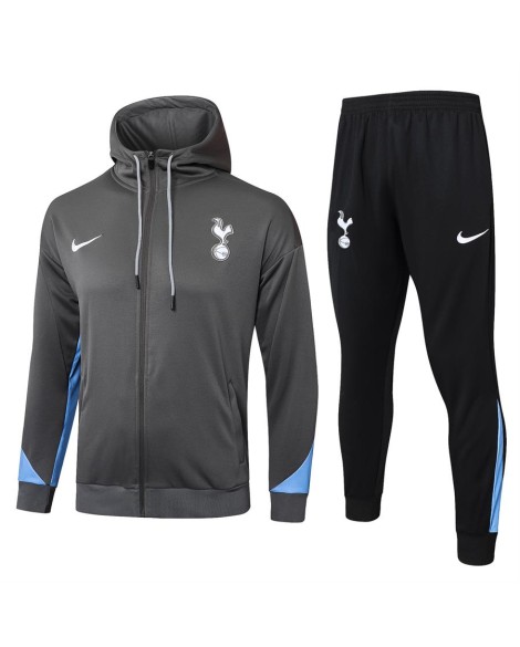 Tottenham Hotspur Veste à capuche Training Wear-2425-Gris foncé