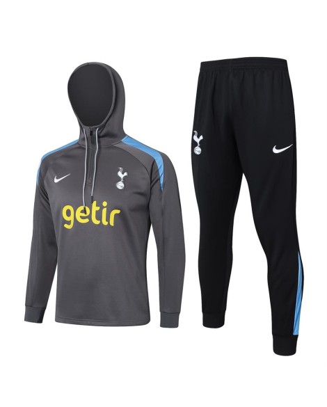 Maillot d'entraînement à capuche Tottenham Hotspur-2425-Gris foncé