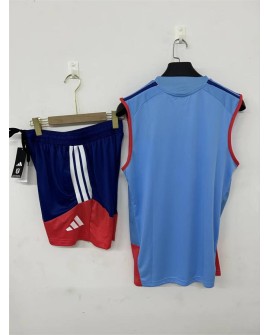 Tenue d'entraînement de l'équipe du Japon 2627 - Bleu (maillot sans manches + short)