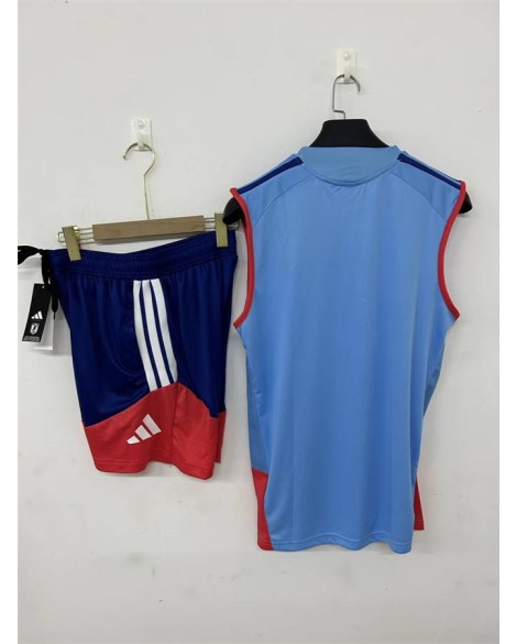 Tenue d'entraînement de l'équipe du Japon 2627 - Bleu (maillot sans manches + short)