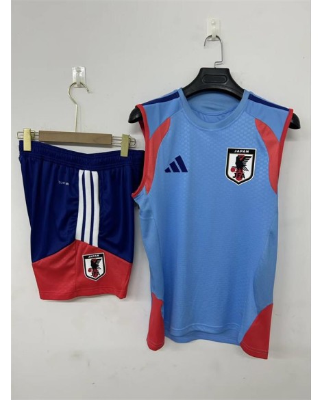 Tenue d'entraînement de l'équipe du Japon 2627 - Bleu (maillot sans manches + short)