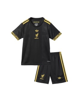 Maillot de football extérieur Mexique 3e édition (maillot et short) pour enfant 2025, noir - Gold Cup
