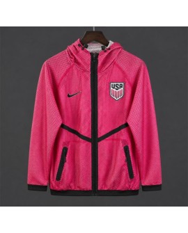 Coupe-vent Team USA 2026 rose en maille légère et respirante Coupe-vent Team USA 2026 rose en maille légère et respirante