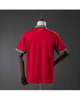 2627 Nouveau maillot de football domicile à manches courtes du Maroc