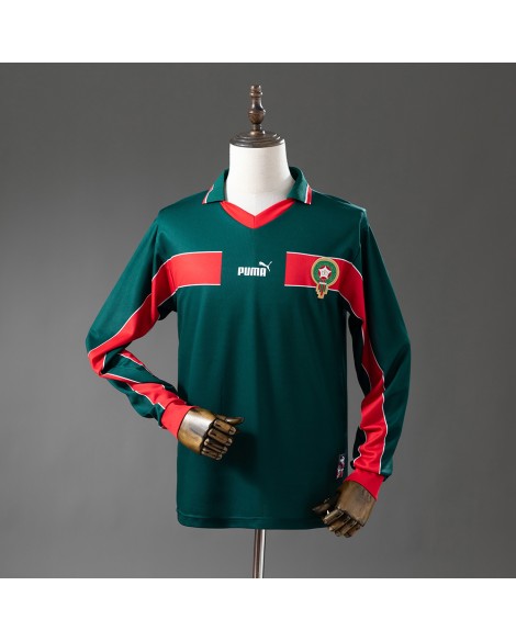 Maillot Maroc 1998 Domicile Rétro - Manches Longues
