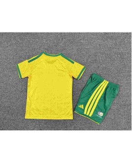 Ensemble domicile Afrique du Sud 2026 (Maillot + Short) - Enfants