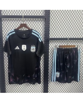 Ensemble de gardien de but noir Argentine 2026 (Maillot + Short)