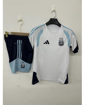 Tenue d'entraînement blanche de l'Argentine pour 2026 (maillot + short)
