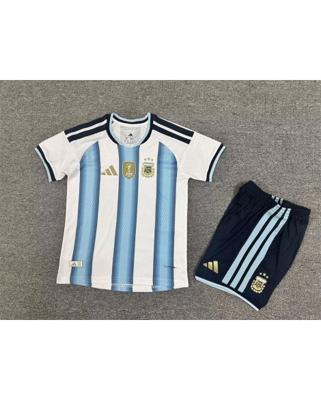 Ensemble maillot domicile Argentine 2627 pour enfant (maillot + short) - Player