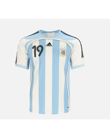 Argentina Maillot domicile rétro 2006 – Lionel Messi, numéro 19 Argentina Maillot domicile rétro 2006 – Lionel Messi, numéro 19