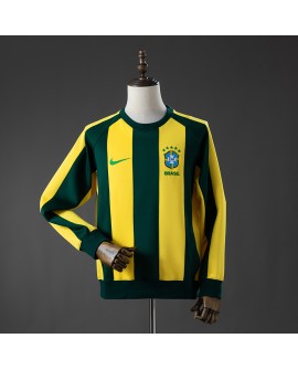 Sweat-shirt à manches longues Brésil - Jaune et vert