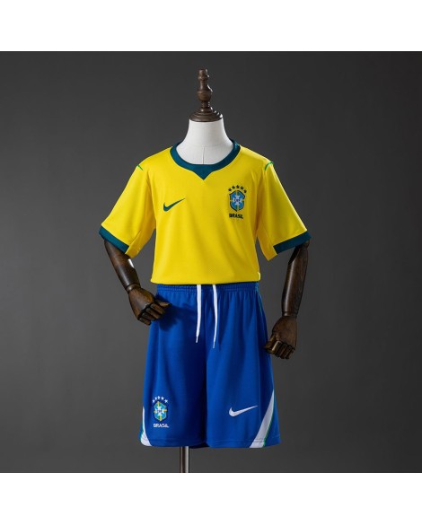 Ensemble maillot domicile Brésil (maillot + short) 2026 - Enfants
