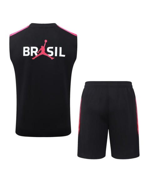 Brazil Tenue d'entraînement noire et rouge 2026/27 Brazil Tenue d'entraînement noire et rouge 2026/27