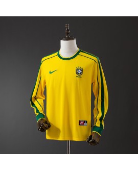 Maillot Brésil Domicile Rétro 1998 - manches longues